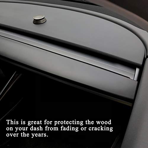 LMZX Tesla Model 3 Model Y Dashboard Cover Wrap ABS Matte Black Dash Cover Wrap Cap for Tesla Model 3 2017-2021 Model Y Accessories