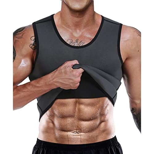 LaLaAreal Faja Reductora Adelgazante Hombre Camiseta Termica Sauna Neopreno para Deport Fiteness