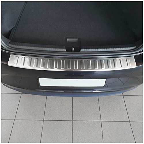 teileplus24 L705 Ladekantenschutz V2A Edelstahl kompatibel mit Volkswagen ID3 2020- Abkantung, Farbe:Silber gebürstet