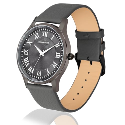 Image of Franklord Super Star Roman Series Analog Watch for Men | Croco Pattern Band Soft Silicone Sport Wristband |Grey Dail Round Shape | Wrist Watch for Mens