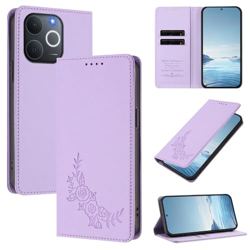�X�}�z�P�[�X �Ή��@�� for Realme C71 4G (India) / Note 70T / Note 70,�Ή��@�� for Realme Narzo 80 Lite�yRFID�u���b�N�z�y�J�[�h�z���_�[�t�����z �}�O�l�b�g�J�� �X�^���h�@�\�t��