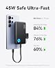INIU Cargador portátil de carga rápida 45W, 40% más pequeño 10000mAh con cable desmontable, banco de energía de viaje apto para vuelos, batería externa USB C para iPhone 17 16 Pro iPad Samsung S26 Google etc 4