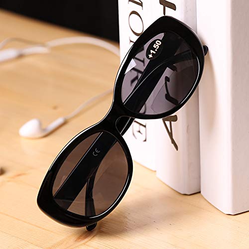 Doovic Bifocal Sun Readers For Women And Men Stylish Reading Glasses Cat Eye Frame Reading Sunglasses 2.00 Strength #TOP3