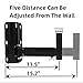 Nbguigdstr Heavy Duty Speaker Mounts - Support up to 110lbs, Adjustable PA Speaker Brackets, Swivel & Tilt, 2 Packs Black