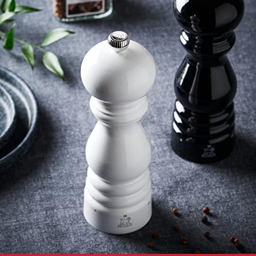 Peugeot - Paris u'Select ręczny młynek do soli - regulowany młynek - drewno bukowe, biały połysk - 22 cm