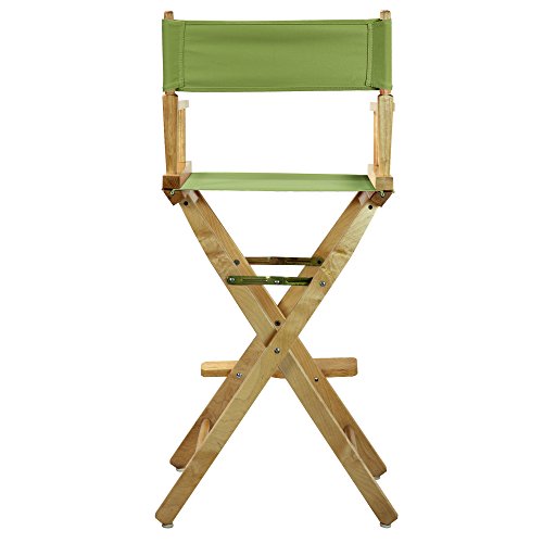 Casual Home 230-00/021-72 30" Natural Frame-Lime Green Canvas Director Chair Bar Height #TOP3
