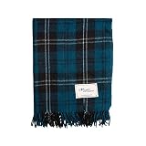 The Scotland Kilt Company Unisex Knee Rug in Ramsay Blue Tartan - Soft Wool Travel Blanket - Warm Th