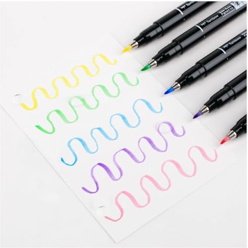 Cuaderno de puntos y rotuladores de pincel Tombow Fudenosuke para organizar tu diario personal 6