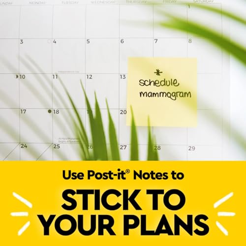 Image of Post-it Notes, 32 Sticky Note Pads, 2400 Count, 3 x 3 in., School Supplies and Office Products, The Iconic Canary Yellow Note