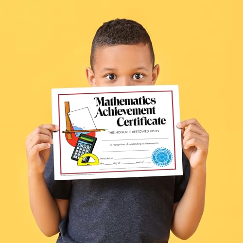 Hayes Mathematics Achievement Certificates, Classroom Incentive for Math Success, Awards for Students, Full-Color Matte Finish, 8.5" x 11" - 30 Pack - Image 3