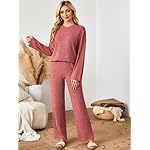 Kikibell Womens Sets 2 Piece Outfits Matching Lounge Set Cozy Knit Pajamas Oversized Loungewear Fall Winter Clothes S-2XL - Image 2