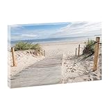 QUALITÄT AUS DER MANUFAKTUR: Jedes Leinwandbild ist ein einzigartiges Unikat und wird per Handarbeit hergestellt. Das geruchsneutrale Panoramabild besticht zudem durch hohe UV-Beständigkeit und lange Haltbarkeit