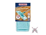 Leifheit Wischbezug Clean Twist M Ergo 2.0 static plus, für alle Bodenarten, zieht Staub und Haare an wie ein Magnet, Wischer Ersatzbezug für glatte Böden, Staubwischer für trockene Bodenreinigung