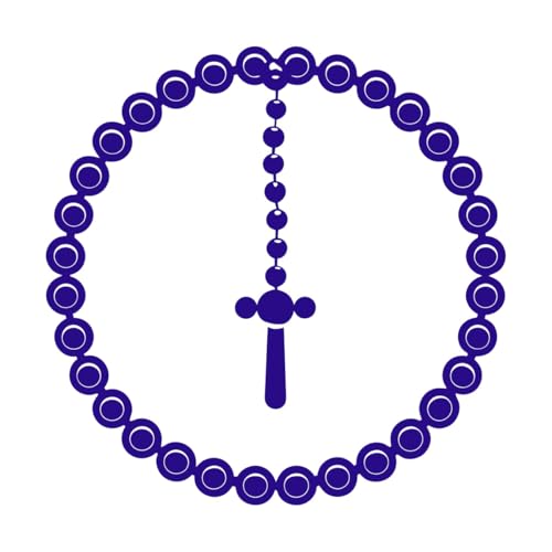 grani del rosario con Adesivi incisi 42x42.1cm Cultura del tatuaggio Blu scuro
