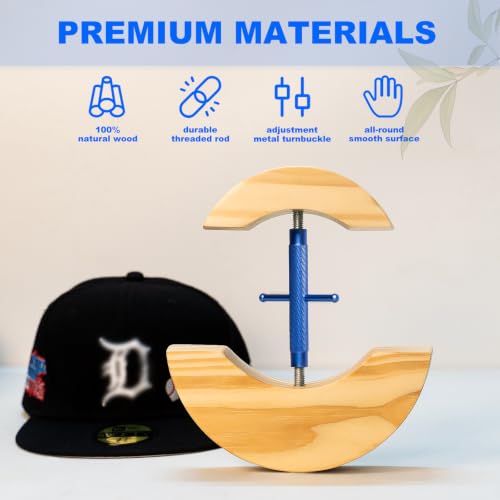 Image of Hat Stretcher for Baseball Caps, Fitted Hats Size 7 to 8 3 /4