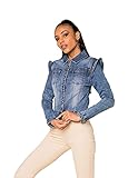 Waschungen und Stiles: Ihr Waschungseffekt Design macht die Jacke schnell zum Lieblingsteil im Kleiderschrank. Die Jeansjacke mit Kent-Kragen ist auf Brusthöhe mit zwei aufgesetzten Taschen und zwei seitlichen Eingrifftaschen gearbeitet. Die Jacke ist in modischer Kurzform geschnitten.