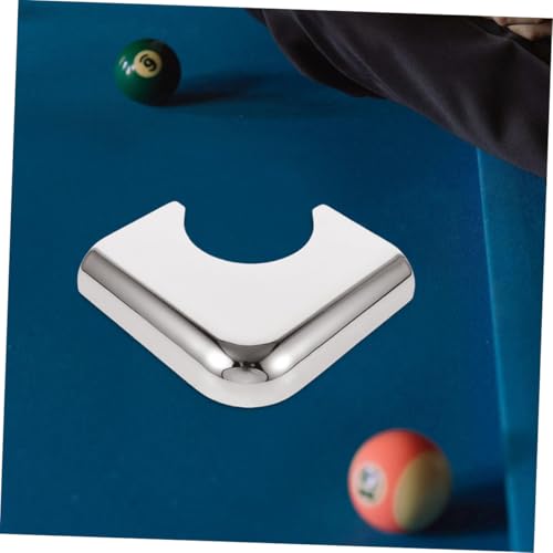 Capuchons d'angle de table de billard anti-choc fer argenté x2