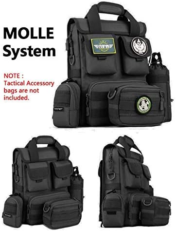 Selighting Tactical Briefcase Military Small Laptop Computer Shoulder Messenger Bag Heavy Duty Engineers Handbags with Shoulder Strap