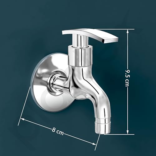 Image of Plantex Washing Machine Tap with Brass Spindle /Tap for Washing Machine /Garden /Pipe Connection Tap /Washing Machine Pipe Connector-(Chrome)