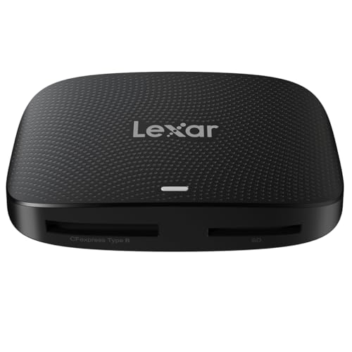 Lexar Professional CFexpress Type B / SD USB 3.2 Gen 2 Reader, Transfer Speeds Up To 10Gbps, Designed for CFexpress Type B and SD Cards (LRW520U-RNBNG)