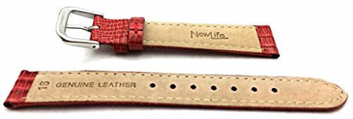16Mm Red Genuine Leather Watchband | Teju Lizard Grained, Lightly Padded Replacement Watchstrap That Brings New Life To Any Watch (Mens Standard Length) #TOP1