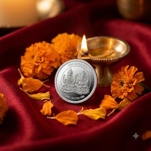 Image of PROSPERITY Ganesh Lakshmi 999.9+ Pure Silver Coin 5g BIS Hallmarked