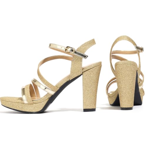 Image of Block Heeled Platform Sandals