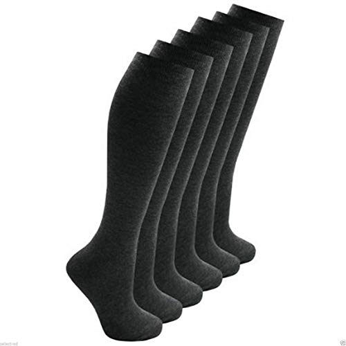 Image of Bonjour® Six pairs of Ladies Cotton Knee High socks (Grey)