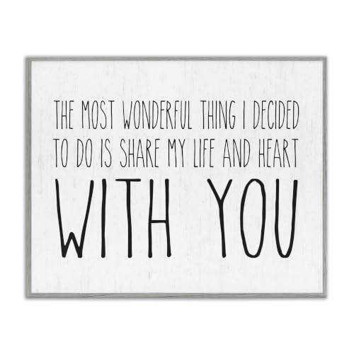 Birch Love Quote Romance, 16 x 20 Inch Framed Giclée Print