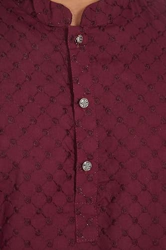 Image of DIVISIVE Men's Thread Embroidered Cotton Only Slim Fit Kurta