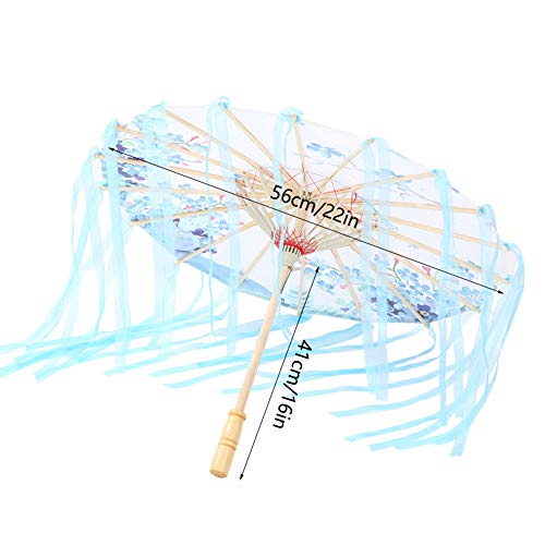 Guarda-chuva de decoração, guarda-chuva de adereço colorido 16 × 22 polegadas suporte de madeira req