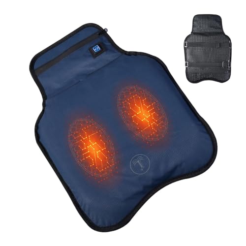 Sulxyi Beheizbarer Motorradsitz, Rutschfester Stoff, 47 x 29 x 2 cm, Motorrad-Heizsitzkissen, Fahrradkissenschutz, einfache Installation, für Winterfahrten, Touren, Pendeln
