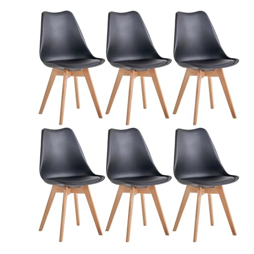 JZGORC Lot de 6 Chaises de Salle à Manger, Chaises de Cuisine Nordiques, Chaises de Bureau avec...