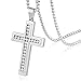 KRKC&CO Collier Croix en Zircone pour Homme Femme, Chaîne avec Pendentif Croix Cœur de Crowe, Collier Croix Classique 18k Or Plaqué, Collier Croix Chrétien Religieux, Cadeau d'anniversaire Noël