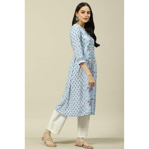 Image of Rangriti Women's Rayon Printed Regular Kurtas