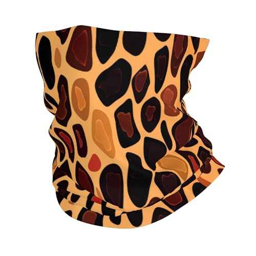 Estampado De Jirafas Y Piel De Leopardo Polainas De Cuello 26X30Cm Impreso Cuello Pañuelo Respirable Pasamontañas para Correr Pesca Yoga