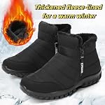 Snow Boots Mens Winter Boots Waterproof Insulated Fur Lined Warm Ankle Boots With Zipper Slip On Winter Shoes