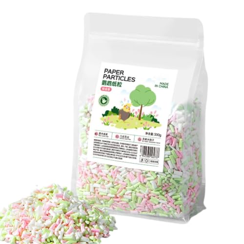 Cockatiels Parrot Cage Bedding - Natural Bird Litter, Small Pet Nesting, Absorbent Low Dust Wood Shavings for Parakeets Finches Canaries | Odor Control Supplies Comfortable Safe Paper Material Birds