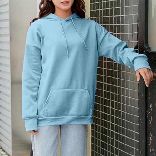 Womens Plus Size Hoodies Long Sleeve Oversized Sweatshirts Trendy Hooded Casual Loose Pullover Tops with Pockets2
