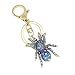 Tvoip New Crystal Spider Keychains Personality Key Ring Male Car Key Chains Female Bag Accessories Keychain Key Chain (Blue)