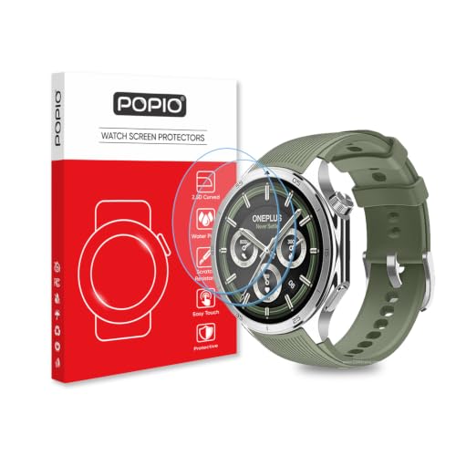 POPIO Military-Grade Gorilla Tempered Glass for OnePlus Watch 3 / Oppo Watch X2 Smartwatch (Transparent) Edge to Edge Full Screen Coverage, Pack of 2 discount deal