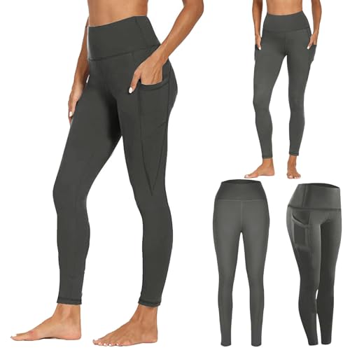 Women's High Waisted Pockets Yoga Tummy Control Pants