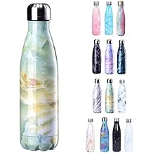 Stainless Steel Bottle, 16.9 fl oz 500 ml Water Bottle, Vacuum Insulated Bottle, Double Wall Construction, Hot and Cold Insulation, Unisex, Sports Bottle, Cute Type E