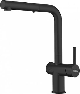 FRANKE 115.0669.769, Grifo del fregadero de la cocina Active L Twist pull out spray, Negro mate