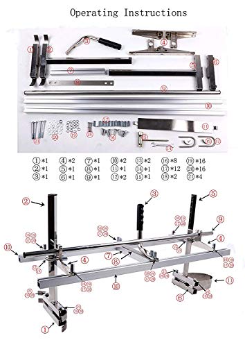 Chainsaw Mill portable Aluminum Steel Saw Mill Planking Lumber Cutting Milling 36