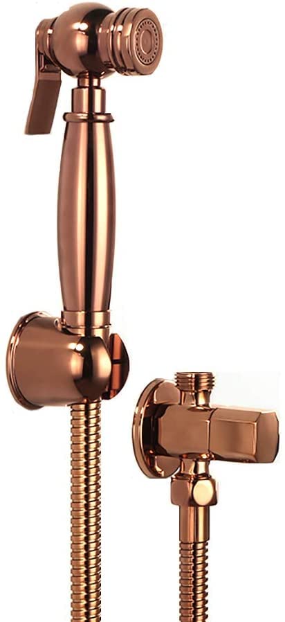 Douche hygiénique pour toilette chic en laiton rose