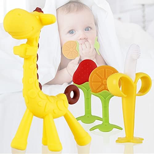 Baby Teething Toys for Newborn (4Pack),Baby Chew Toys Teething Freezer Set