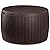 Keter Circa 3-in-1 Outdoor Resin Ottoman Deck Storage Box with 37-Gallon Storage, All-Weather, Easy Assembly, Stylish Patio Table and Seat, Brown
