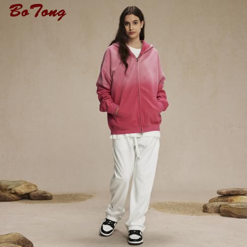 Acid Wash Vintage Hoodie for Women Full Zip Up Hooded Sweatshirt with Pockets Unisex Casual Tops Men4