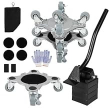 Furniture Dolly Heavy Duty Furniture Movers with 5 Wheels, 360 Rotating Wheels Carbon Steel Panel Furniture Lift Slider Tool Set for Appliances, Sofas, Beds, Pianos, Maximum Load 3086 LBS